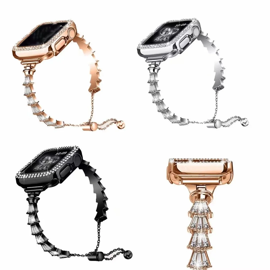 strap for Apple 45 44 41 40 42 38 49/SE Metal Watch Band Applewatch Stainless Steel Shell iWatch with Diamond Embedding 1-8
strap for Apple 45 44 41 40 42 38 49/SE Metal Watch Band Applewatch Stainless Steel Shell iWatch with Diamond Embedding 1-8