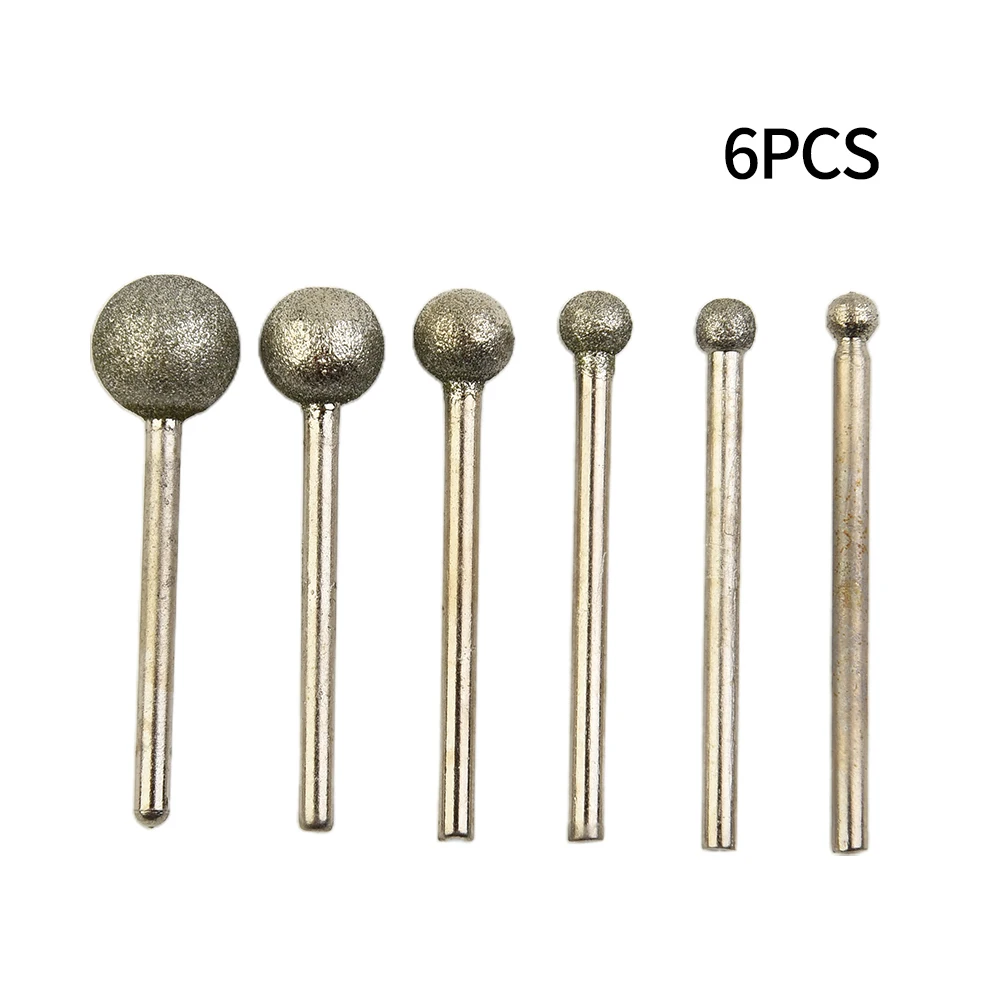 6PCS Diamond Round Ball Burr Drill Bit Set For Carving Engraving Drilling 4-12mm Hanging Electronic Grinder ,Hand Electric Drill
6PCS Diamond Round Ball Burr Drill Bit Set For Carving Engraving Drilling 4-12mm Hanging Electronic Grinder ,Hand Electric Drill