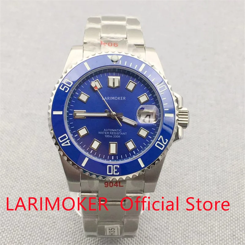 LARIMOKER Blue dial NH35A MIYOTA Multi-color insertion Automatic Men Watch 40mm Case Brush Oyster Bracelet Date Magnifier
LARIMOKER Blue dial NH35A MIYOTA Multi-color insertion Automatic Men Watch 40mm Case Brush Oyster Bracelet Date Magnifier