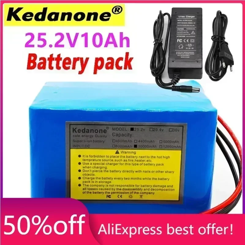 

18650 6S5P Li-ion battery pack 25.2v 10000mAh electric moped/electric/lithium-ion battery pack + 2A charger New store discount