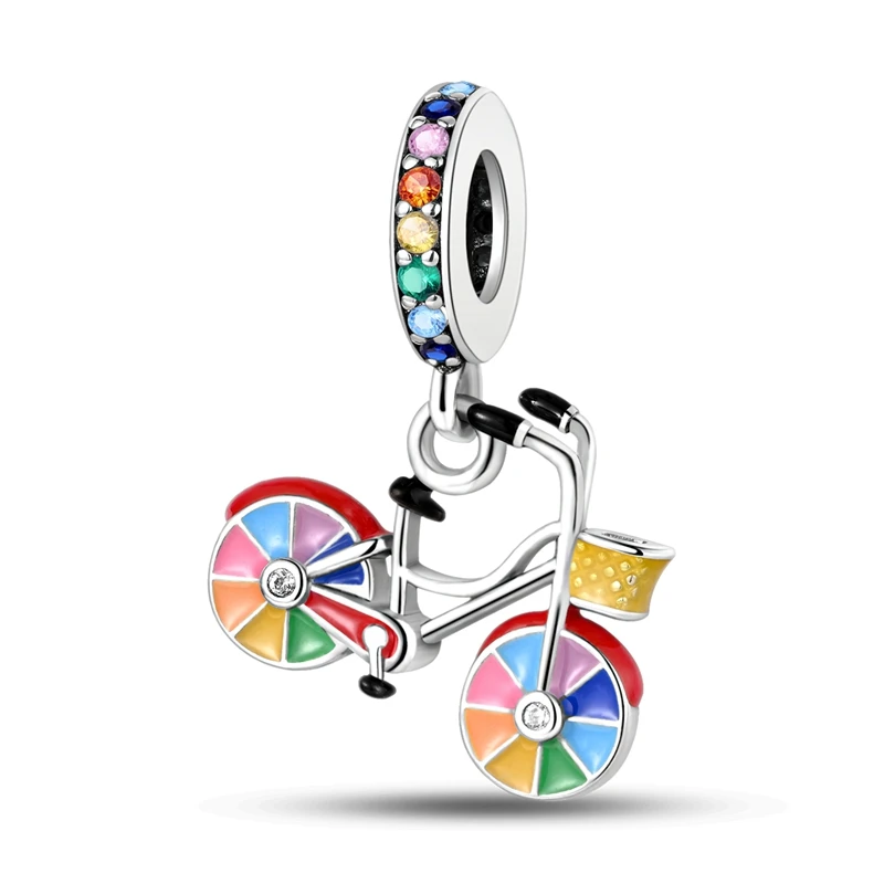 Original S925 Sterling Silver Charm Unique Colorful Bicycle Fit Pandora Women's Bracelet Boutique Birthday DIY Accessories
Original S925 Sterling Silver Charm Unique Colorful Bicycle Fit Pandora Women's Bracelet Boutique Birthday DIY Accessories