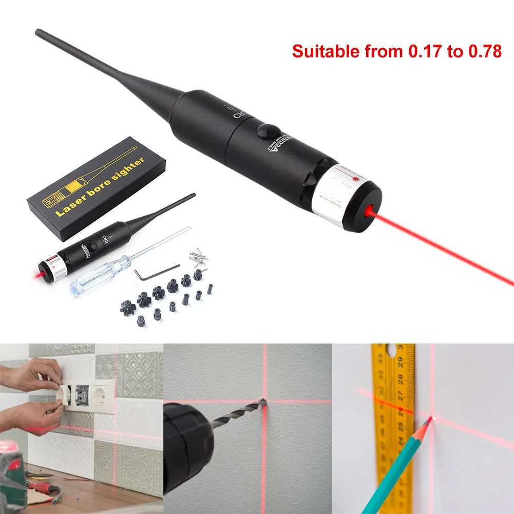 New Mini Red Dot Laser Bore Sighter Calibration Laser Scope Kit For 0.17 - 0.78 Caliber Collimator Calibrator With 12 Adapters
New Mini Red Dot Laser Bore Sighter Calibration Laser Scope Kit For 0.17 - 0.78 Caliber Collimator Calibrator With 12 Adapters