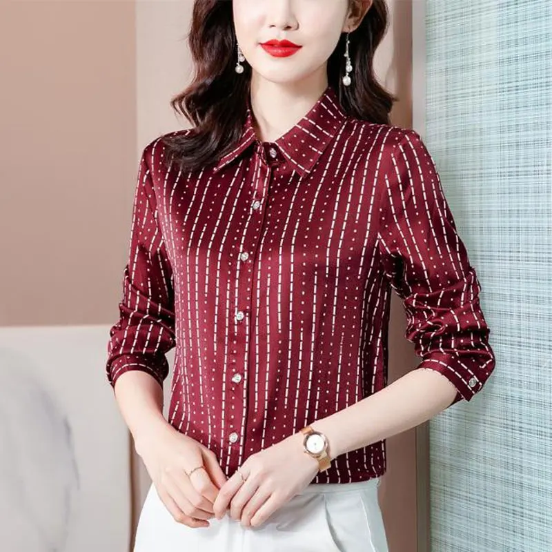 2023 Commute Striped Printed Shirt Female Clothing Stylish Turn-down Collar Spring Autumn Casual Single-breasted Spliced Blouse
2023 Commute Striped Printed Shirt Female Clothing Stylish Turn-down Collar Spring Autumn Casual Single-breasted Spliced Blouse