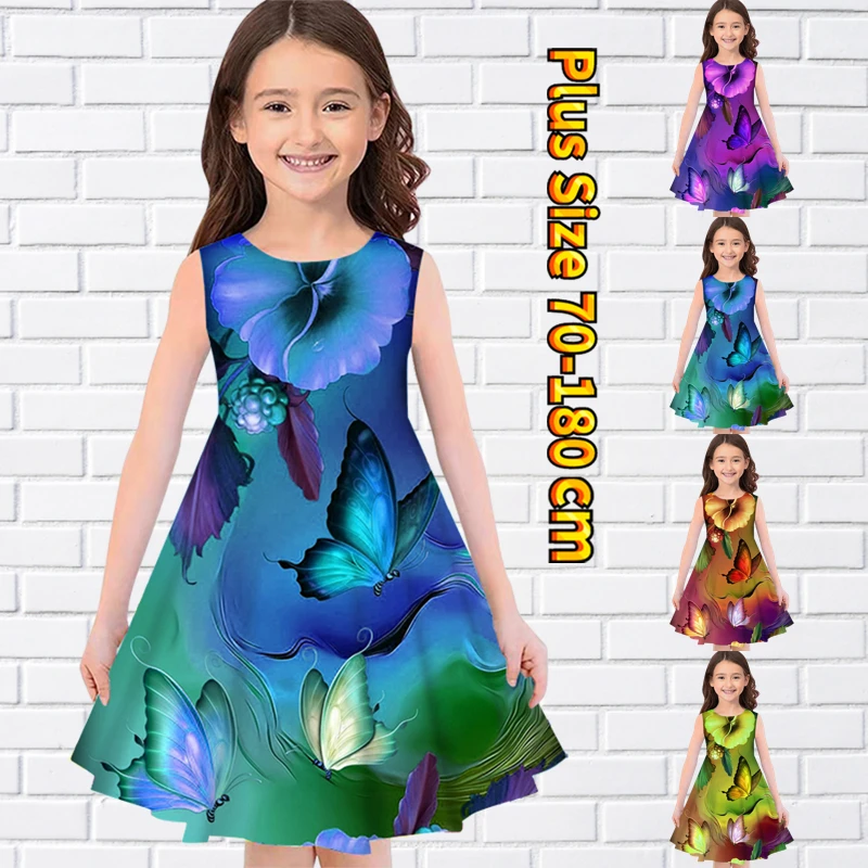 Летняя Юбка-миди с круглым вырезом и принтом бабочек для маленьких девочек, Милая юбка без рукавов до колен, модное Свободное платье, юбка размера 2022
Летняя Юбка-миди с круглым вырезом и принтом бабочек для маленьких девочек, Милая юбка без рукавов до колен, модное Свободное платье, юбка размера 2022