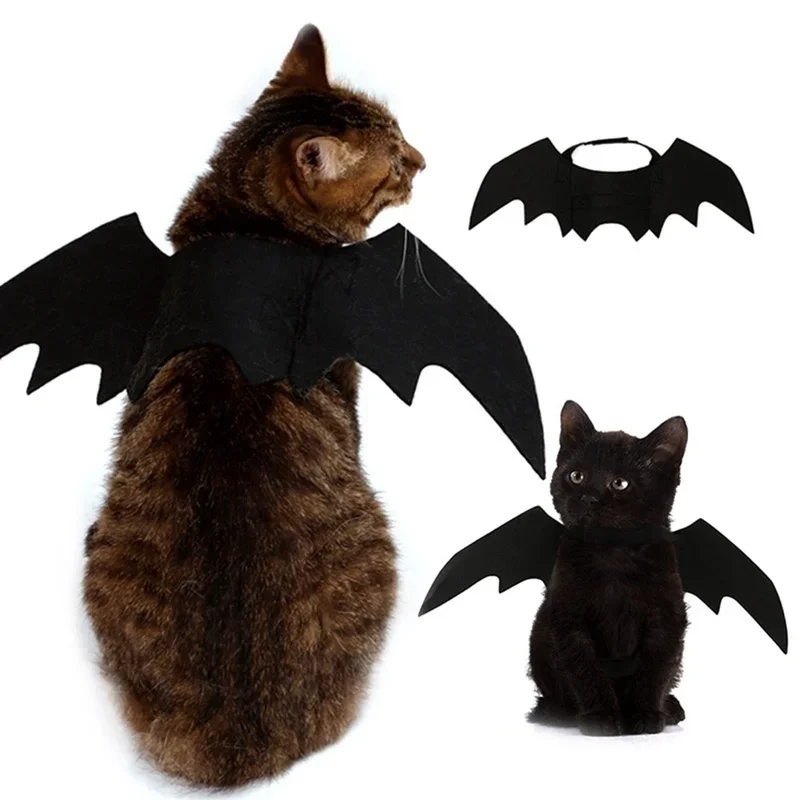 

Halloween Cute Pet Clothes Black Bat Wings Harness Costume Cosplay Cat Dog Halloween Party Supplies