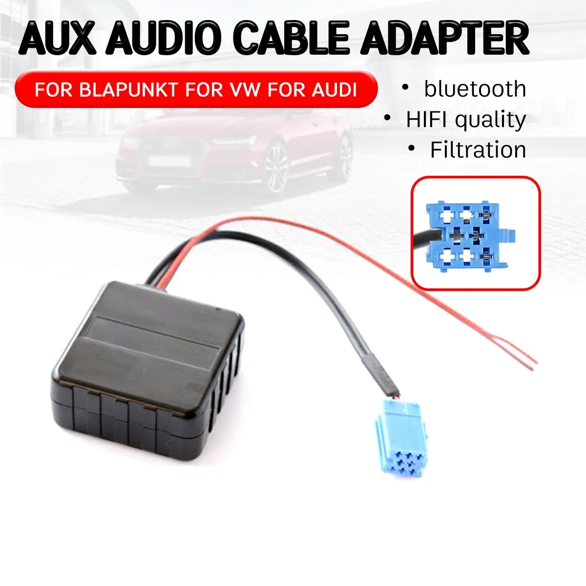 bluetooth Aux Receiver Cable Adapter Hifi Quality For AUDI Chorus Concert for Blaupunkt For vw Delta Beta For VDO Becker 
bluetooth Aux Receiver Cable Adapter Hifi Quality For AUDI Chorus Concert for Blaupunkt For vw Delta Beta For VDO Becker