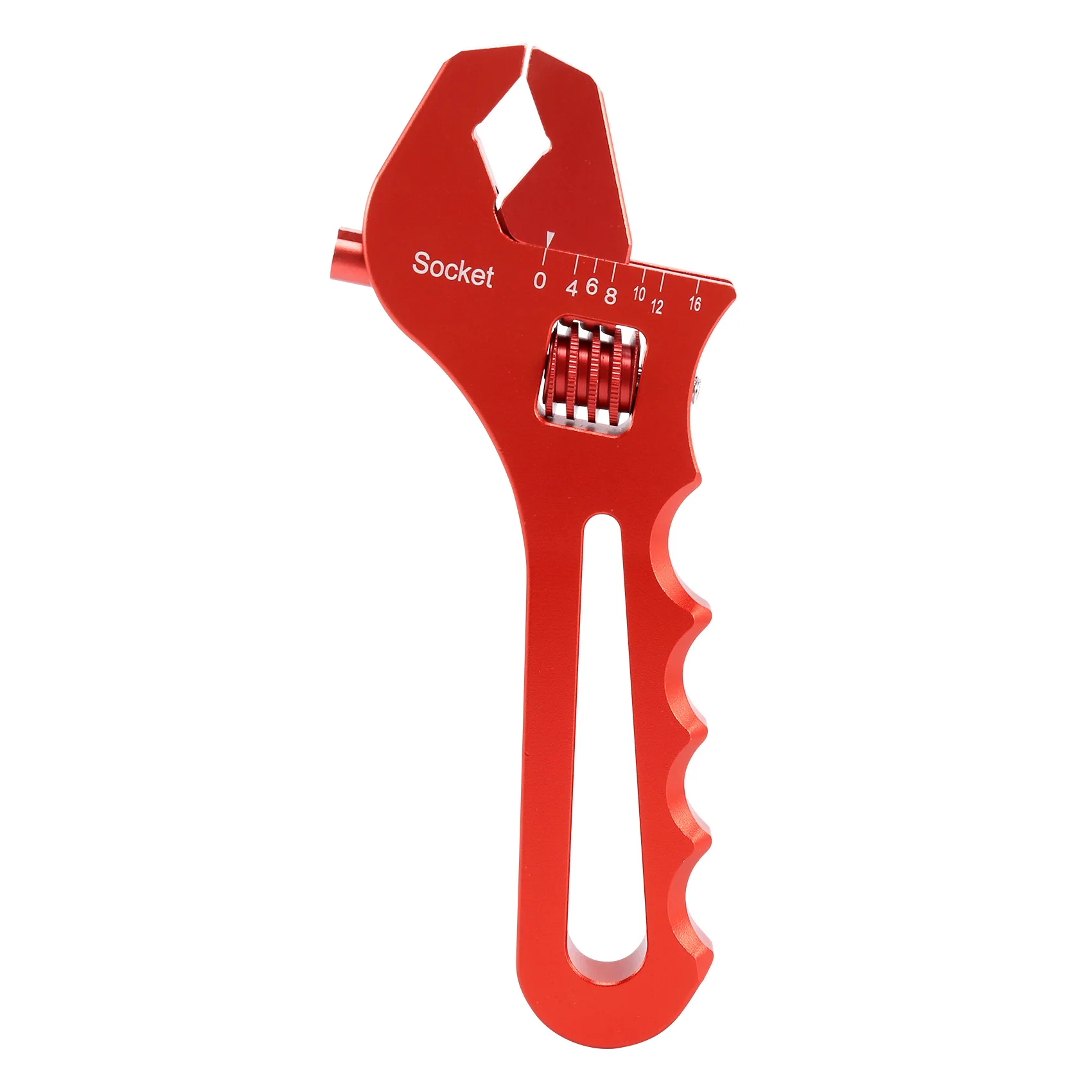 

Adjustable Wrench, an Wrench, Aluminum Wrench Hose Fitting Tool Aluminum Spanner AN3-AN16 - Red