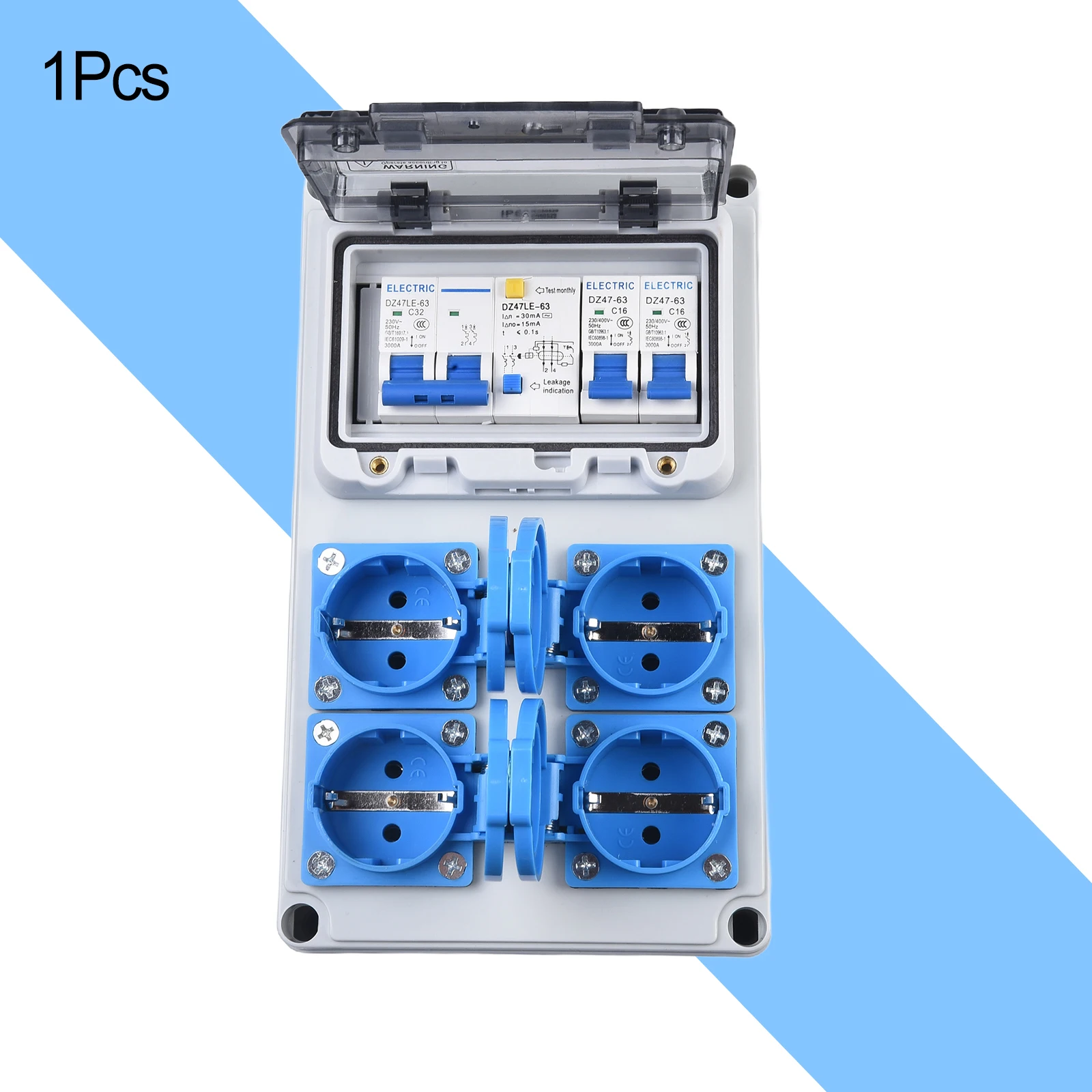 1pc 150*130*250mm IP67 Portable Switch Socket Box Wall Power Distributor With Socket 4×16A 250V 2P Electrical Socket Accessories
1pc 150*130*250mm IP67 Portable Switch Socket Box Wall Power Distributor With Socket 4×16A 250V 2P Electrical Socket Accessories