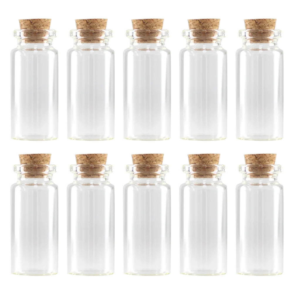 

Terrariums 100Pcs 30Ml Cork Stopper Glass Bottles Small Glass Favor Jars Mini Glass Bottles Cork Jars Diy Decoration Mini