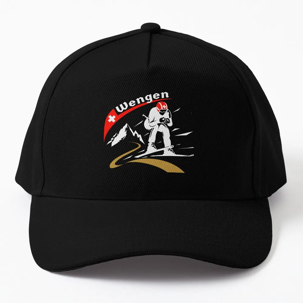 

Skiing | Downhill Skier | Wengen | Ski Baseball Cap Christmas Hats Trucker Hats Luxury Cap Men'S Cap Women'S