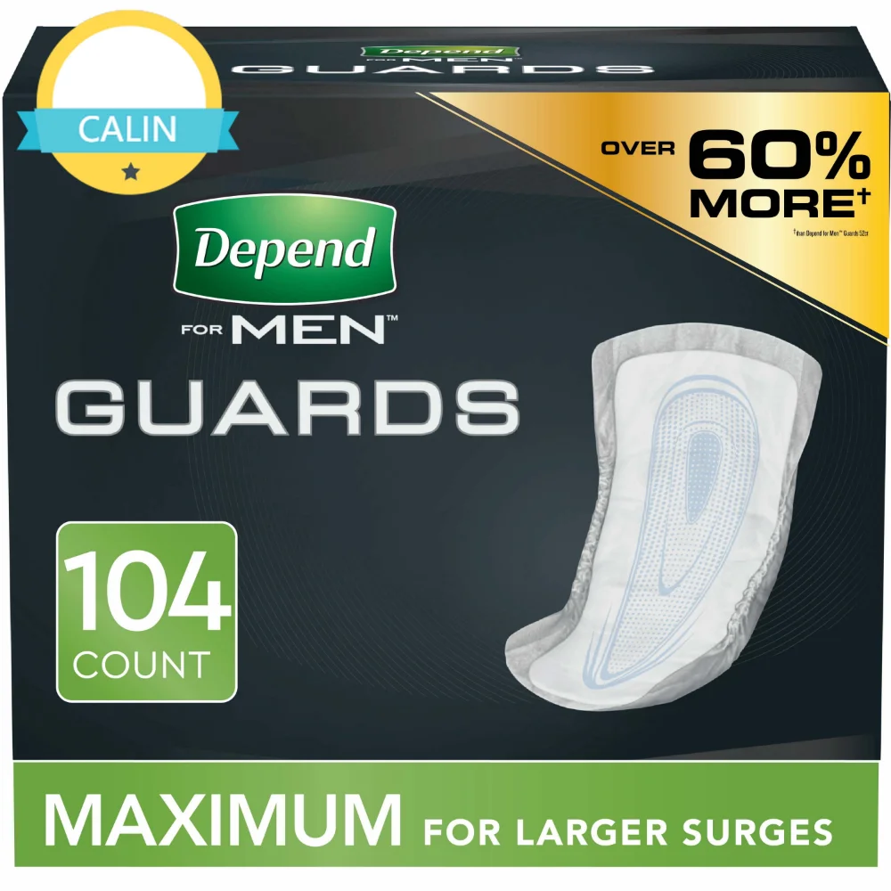 

Depend Incontinence Guards/Incontinence Pads for Men/Bladder Control Pads, Maximum, 104ct