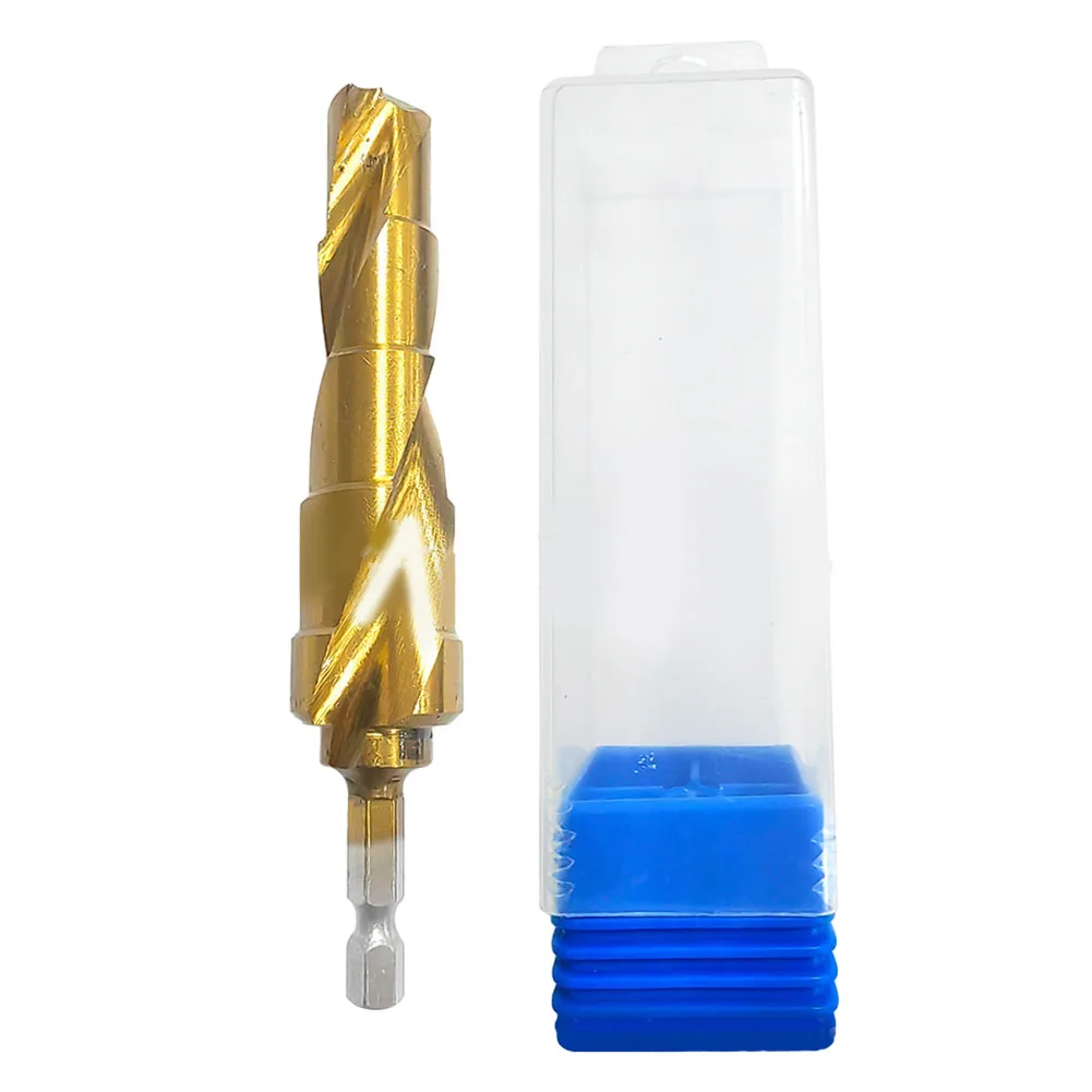 1Pc Step Cone Drill Bit 14-22mm Titanium Coated Spiral Fluted 1/4'' Shank Hole Punching Tools For Electric Drill Accessories
1Pc Step Cone Drill Bit 14-22mm Titanium Coated Spiral Fluted 1/4'' Shank Hole Punching Tools For Electric Drill Accessories