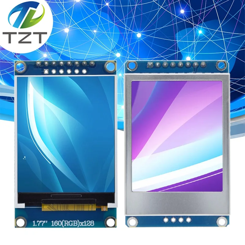 TZT 1,77 дюймовый TFT ЖК-экран 128*160 1,77 TFTSPI TFT цветной экран модуль Серийный порт модуль для Arduino UNO R3
TZT 1,77 дюймовый TFT ЖК-экран 128*160 1,77 TFTSPI TFT цветной экран модуль Серийный порт модуль для Arduino UNO R3
