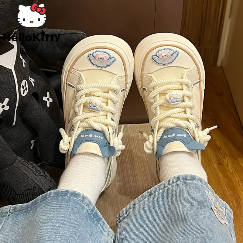 Sanrio Kawaii Cinnamoroll, парусиновые туфли с круглым носком, женские летние новые универсальные кроссовки на толстой подошве Y2k, милая обувь для девочек
Sanrio Kawaii Cinnamoroll, парусиновые туфли с круглым носком, женские летние новые универсальные кроссовки на толстой подошве Y2k, милая обувь для девочек