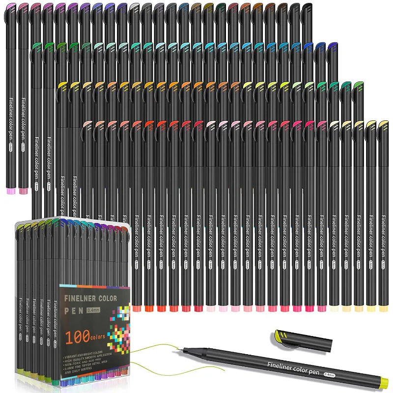 

12-100 Colors Journal Pens Colored Fine Point Pens Fineliner Pen for Note Taking Calendar Agenda Art Projects Supplies Scrapbook