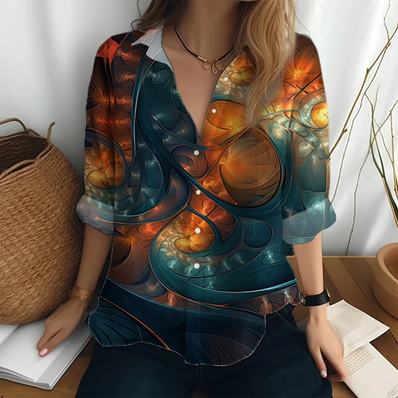 Уличные популярные рубашки, женские свободные повседневные рубашки на весну и осень, рубашка с длинным рукавом, модная рубашка с 3D принтом, топы
Уличные популярные рубашки, женские свободные повседневные рубашки на весну и осень, рубашка с длинным рукавом, модная рубашка с 3D принтом, топы