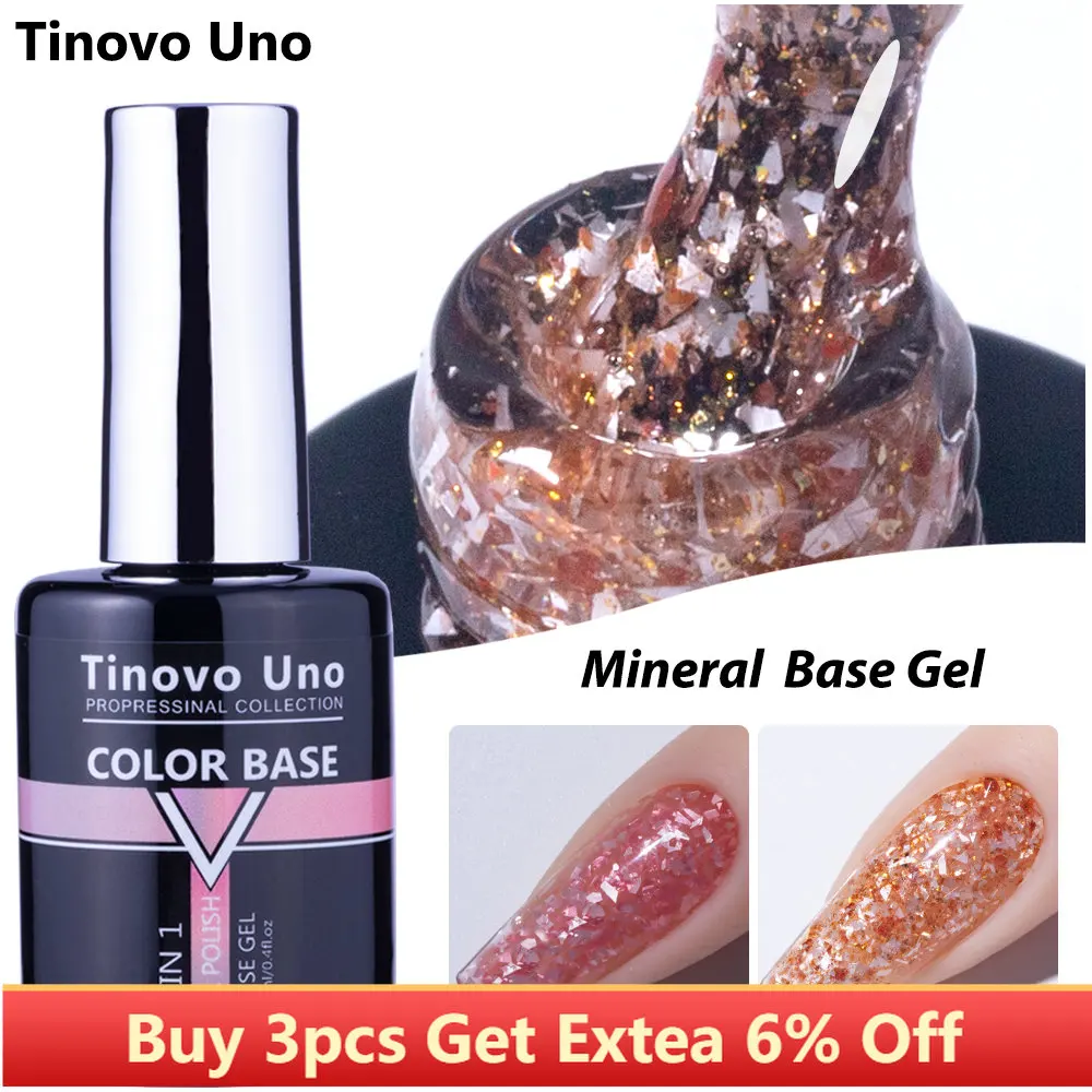Tinovo Uno Mineral Rubber Base Gel Nail Polish Gold White Purple Glitter Sequins Semi Permanent UV Manicure Hybrid Gel Varnish
Tinovo Uno Mineral Rubber Base Gel Nail Polish Gold White Purple Glitter Sequins Semi Permanent UV Manicure Hybrid Gel Varnish