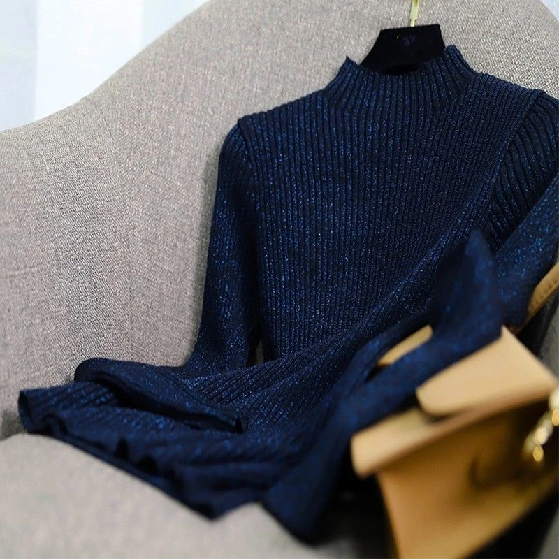 Autumn winter sequin glossy gold long sleeve sweater pullovers Warm slim knitted women tops jumpers
Autumn winter sequin glossy gold long sleeve sweater pullovers Warm slim knitted women tops jumpers
