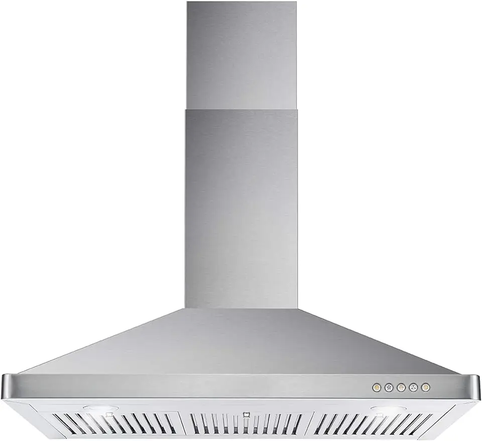 

COSMO 63190 36 in. Wall Mount Range Hood with Ducted Convertible Ductless (No Kit Included), Kitchen Chimney-Style Over Stove