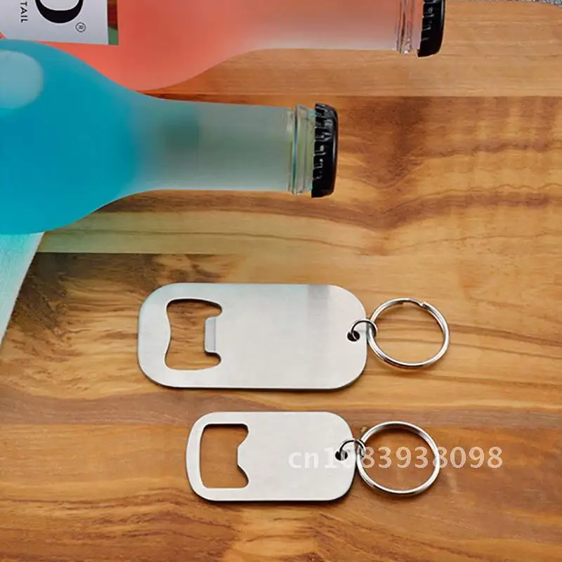 

1Pcs Kitchen Tools Silver S/L Home Hotel Beer Stainless Steel Keychains Cap Remover Bottle Opener Multi Purpose
