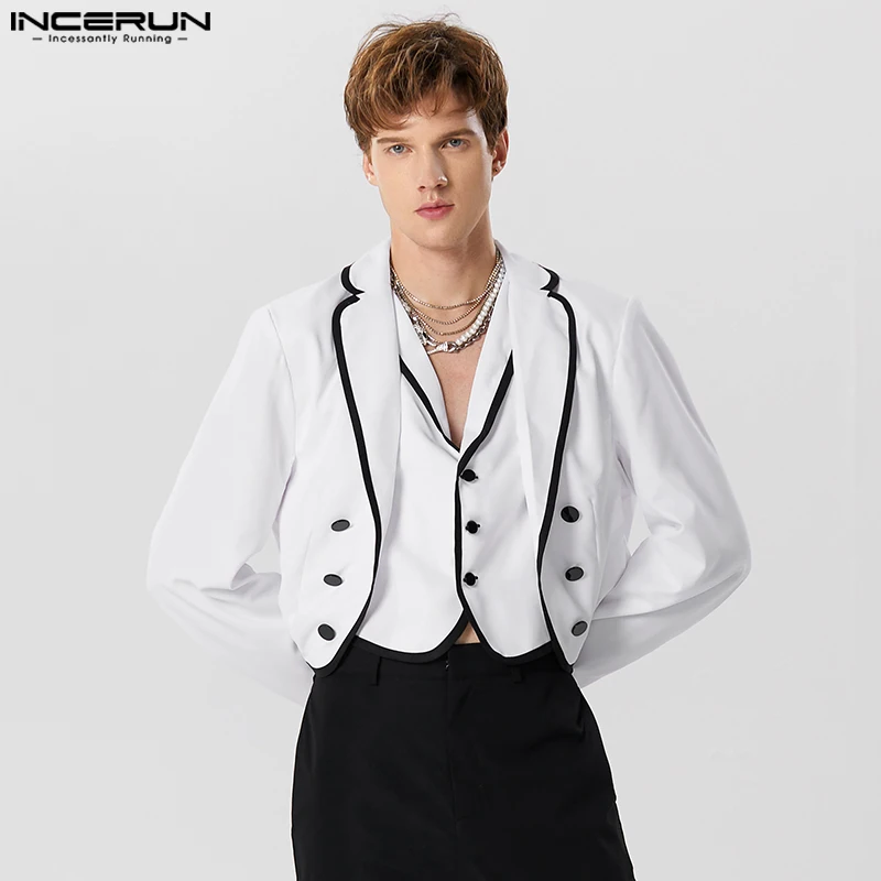 2023 Men Irregular Blazer Patchwork Lapel Long Sleeve Button Casual Suits Autumn Streetwear Fashion Men Thin Coats S-5XL INCERUN
2023 Men Irregular Blazer Patchwork Lapel Long Sleeve Button Casual Suits Autumn Streetwear Fashion Men Thin Coats S-5XL INCERUN