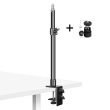 C Tripod Clamp Desk Mount Light Stand with 1/4" Ball Head Table Fixture Ring Light Adjustable Tabletop Bracket Stand DSLR C C Tripod Clamp Desk Mount Light Stand with 1/4" Ball Head Table Fixture Ring Light Adjustable Tabletop Bracket Stand DSLR C