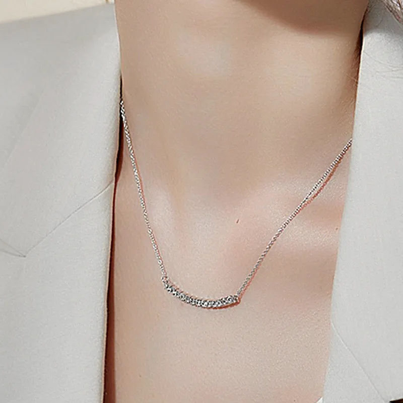 925 Sterling Silver Simple Design Bridal Wedding Necklace with Crystal CZ Luxury Fashion Women Accessories High Quality Jewelry 6 Mallzona S03b26a515ffd4098bcc87d2854e9c490t 925 Sterling Silver Simple Design Bridal Wedding Necklace with Crystal CZ Luxury Fashion Women Accessories High Quality Jewelry Mallzona