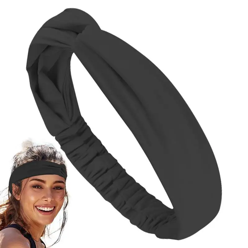 

Stretchy Headbands For Women Knotted Headband For Workouts Strong Elasticity Non-Slip Fun Twist Knot Not Pulling Hair For