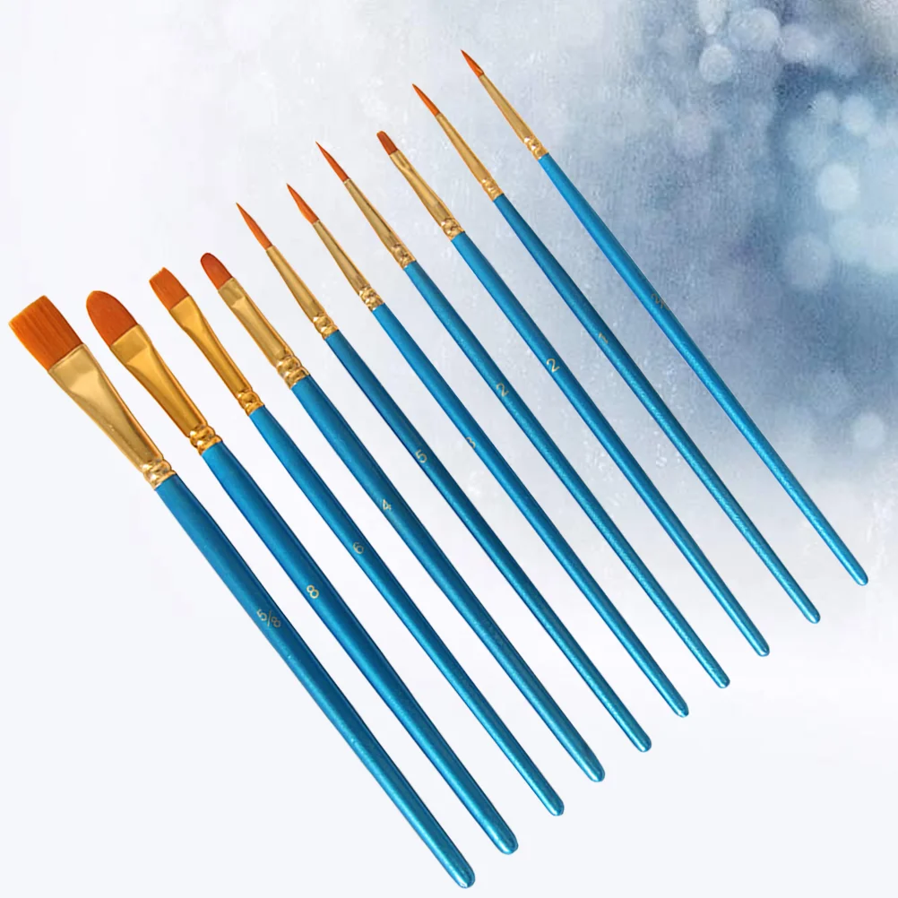 20Pcs Kids Paint Brushes Nylon Hair Brushes Art Flat Head Pens Painting Tool for Watercolor Oil Painting (Blue)
20Pcs Kids Paint Brushes Nylon Hair Brushes Art Flat Head Pens Painting Tool for Watercolor Oil Painting (Blue)