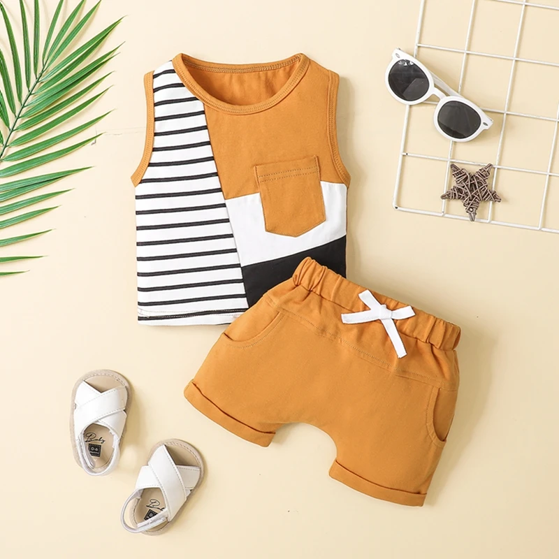 2023-04-07 Lioraitiin 0-24M Newborn Baby Boys 2Pcs Casual Shorts Set Sleeveless Striped Tank Top Shorts Summer Outfit
2023-04-07 Lioraitiin 0-24M Newborn Baby Boys 2Pcs Casual Shorts Set Sleeveless Striped Tank Top Shorts Summer Outfit