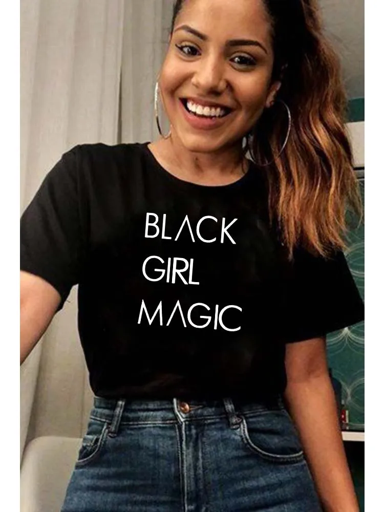 BLACK GIRL MAGIC Fashion Tshirt Women Casual T Shirt Short Sleeve O-Neck Tops Shirts For Young Girls Lady
BLACK GIRL MAGIC Fashion Tshirt Women Casual T Shirt Short Sleeve O-Neck Tops Shirts For Young Girls Lady