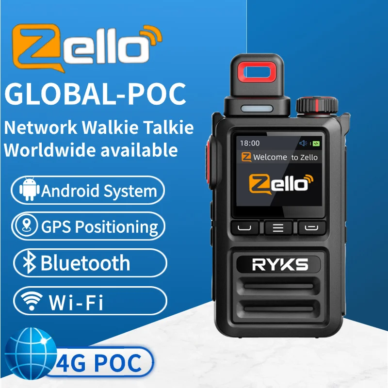 

Zello 4G Android LTE 2G 3G GSM Poc Network Two Way Radio Long Range Walkie Talkie with Sim Card