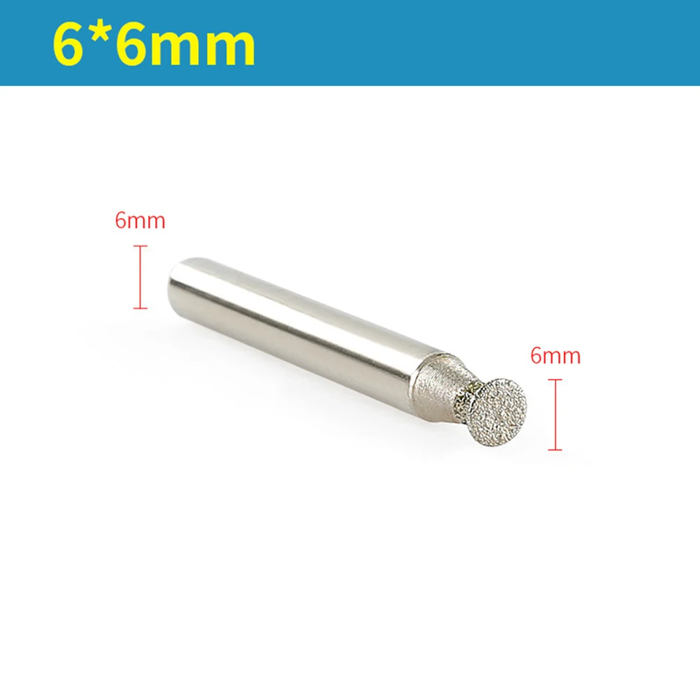 

1pc 6-30mm Grinding Bit Diamond Burr Carving For Electric Hanging Air Grinder Fine Polishing 6mm Shank For Engraving Grinder