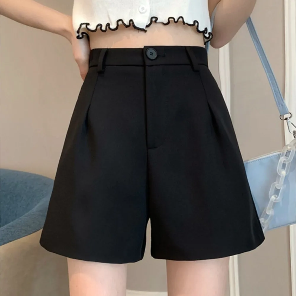 SUSOLA Office Lady High Waist Shorts Women Wide Leg Short Pants Korean Trend Summer Shorts Black Elegant Woman Clothes Lady
SUSOLA Office Lady High Waist Shorts Women Wide Leg Short Pants Korean Trend Summer Shorts Black Elegant Woman Clothes Lady