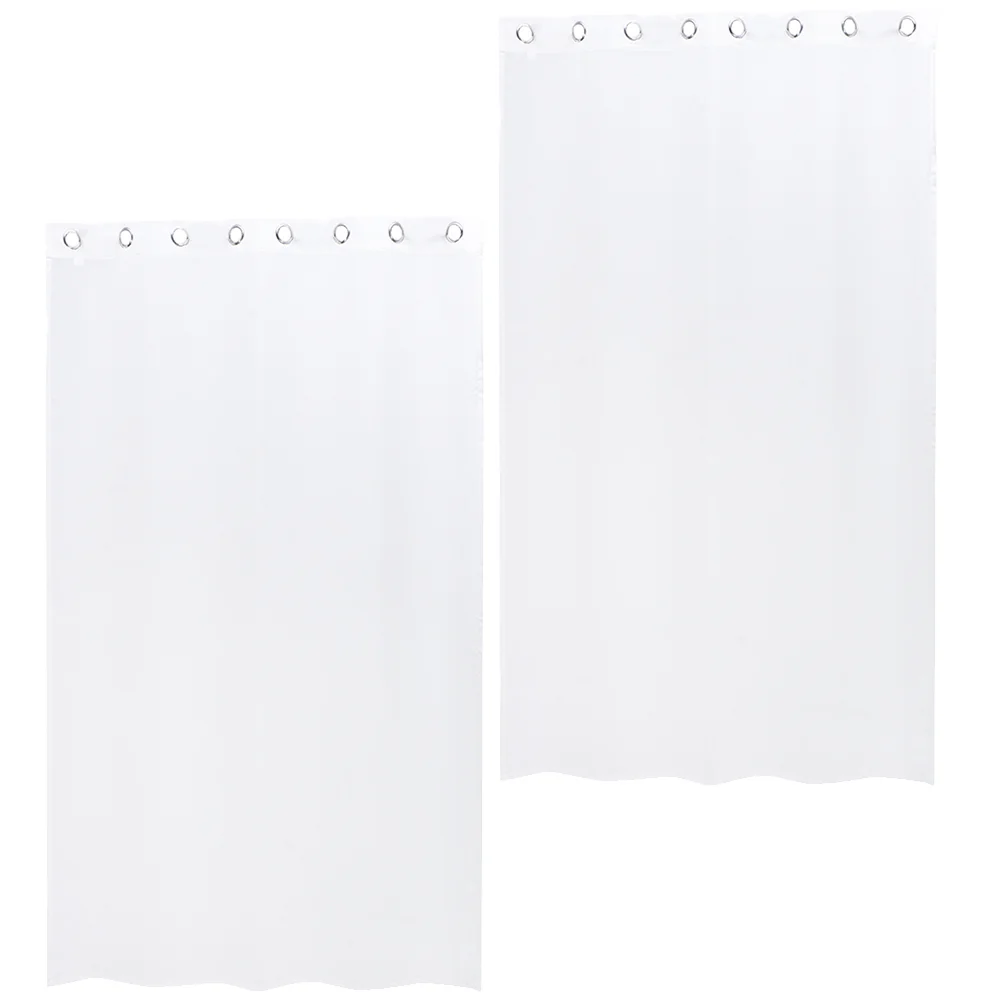 

2 Pcs Outdoor Waterproof Curtain Privacy Elegant Curtains Drapes Punch Hole Window Polyester Pavilion Sheers