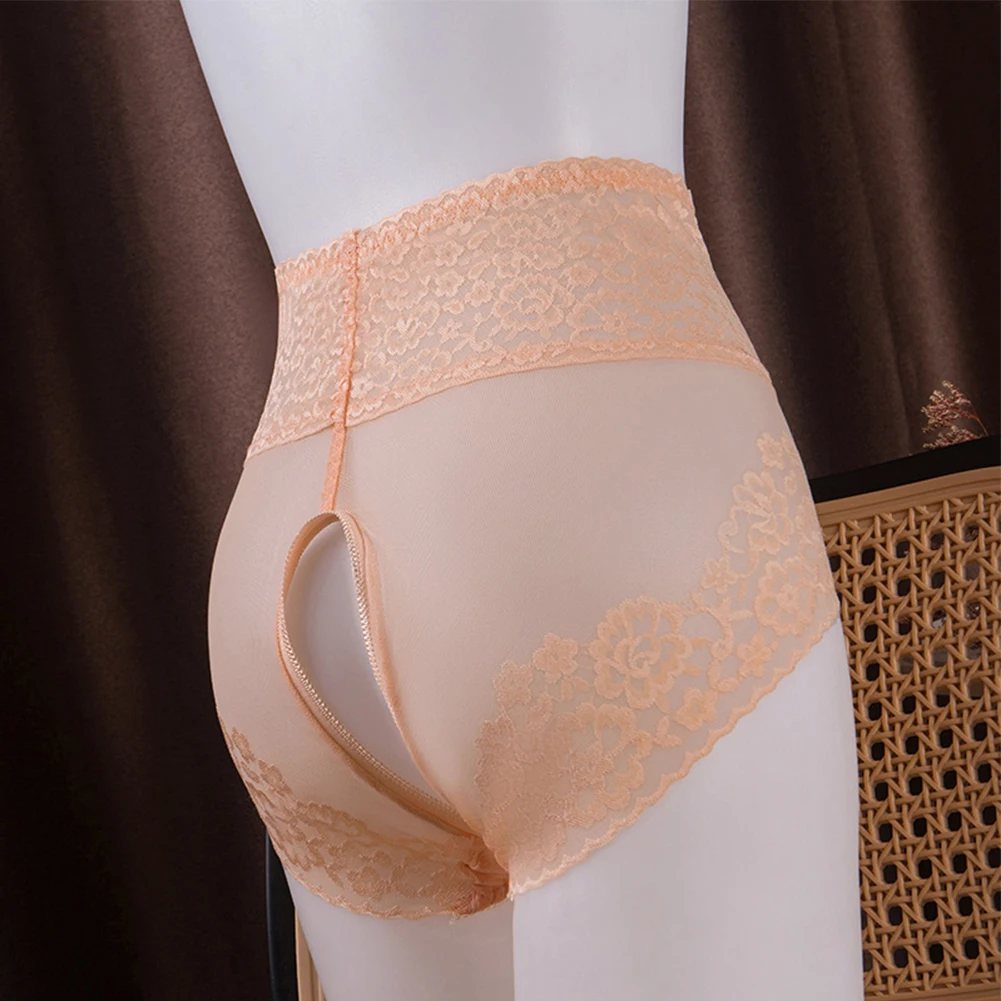 Womens Sexy Open Crotch Panties Lace Embroidery Perspective Breathable Briefs Underwear High Waist Underpants Erotic Lingerie
Womens Sexy Open Crotch Panties Lace Embroidery Perspective Breathable Briefs Underwear High Waist Underpants Erotic Lingerie