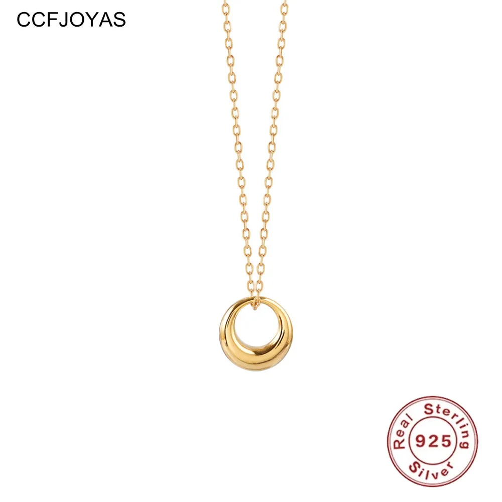 CCFJOYAS 925 Sterling Silver Geometric Circle Pendant Necklace for Women Simple Clavicle Chain Temperament Niche Design Jewelry
CCFJOYAS 925 Sterling Silver Geometric Circle Pendant Necklace for Women Simple Clavicle Chain Temperament Niche Design Jewelry