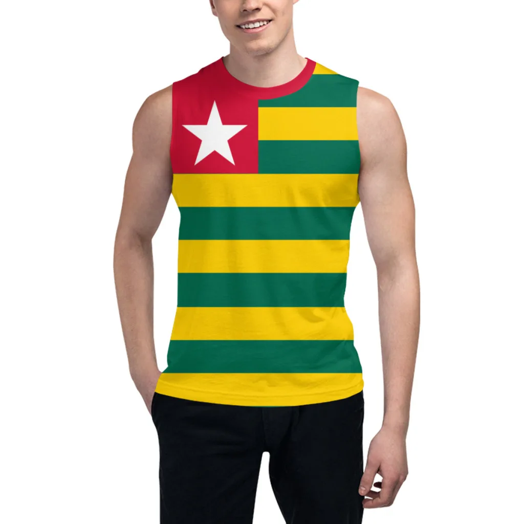 Sleeveless T-shirt Togo Flag 3D Men's Boys Tshirt Gyms Tank Tops Fitness Joggers Basketball Training Vest
Sleeveless T-shirt Togo Flag 3D Men's Boys Tshirt Gyms Tank Tops Fitness Joggers Basketball Training Vest