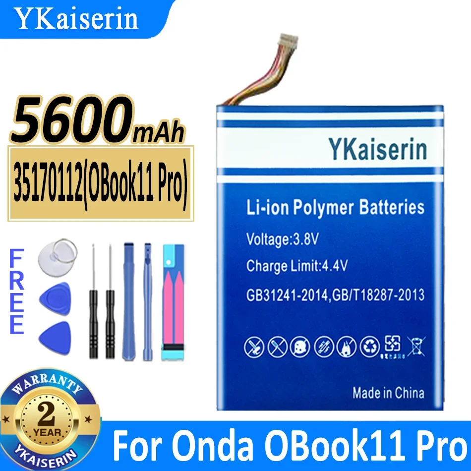 

Аккумулятор ykaisсеребрин 5600 мАч, 35170112 (OBook11 Pro) для Onda OBook11 Pro OBook 11 Pro HW-35170112, батареи для ноутбуков