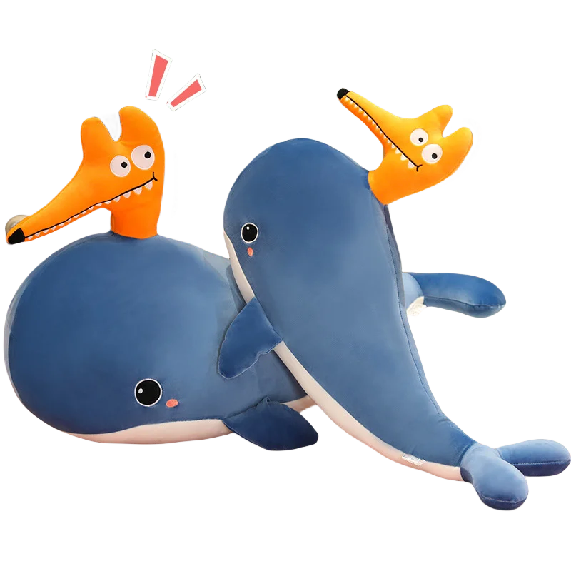 

Simulated Fox Whale Plush Toys Cute Sea Animal Cetacean Baby Soft Sleeping Hug Appease Pillow Doll Kids Christmas Birthday Gift