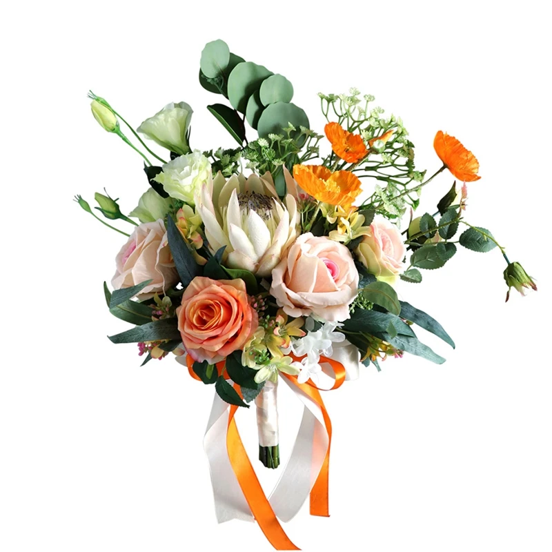 

Artificial Wedding Flower Bouquet, Bridal Bouquets For Wedding, Bridesmaid Holding Flower, Flower Girl Bouquet