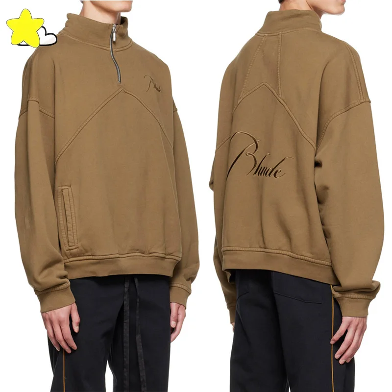 Classic Logo Embroidered Stand-up Collar Half Zipper Rhude Sweatshirts Men Women 1:1 Best Quality Patchwork Rhude Pullovers Coat
Classic Logo Embroidered Stand-up Collar Half Zipper Rhude Sweatshirts Men Women 1:1 Best Quality Patchwork Rhude Pullovers Coat