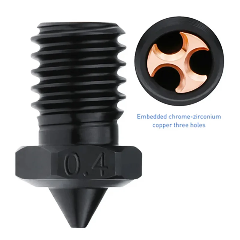 MK8/V6 Hardened Steel CHT Nozzle High Flow Extruder High Temperature Wear Resistant Nozzle For Ender 3/CR10 V6 Hotend Prusa I3
MK8/V6 Hardened Steel CHT Nozzle High Flow Extruder High Temperature Wear Resistant Nozzle For Ender 3/CR10 V6 Hotend Prusa I3