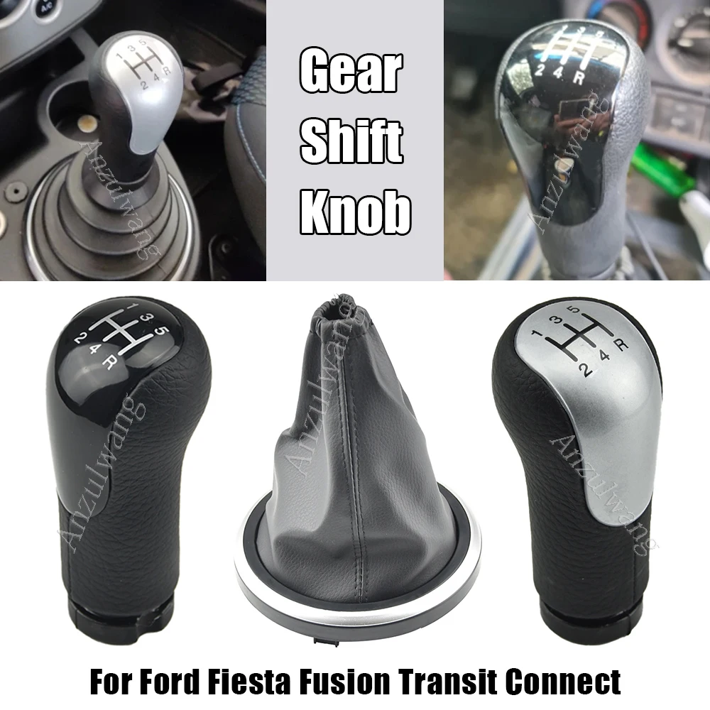 

Car Styling For Ford Fiesta Fusion Transit Connect 2002+ Gear Shift Knob Gaitor Boot Cover Case 2S6R7217AC 1151765