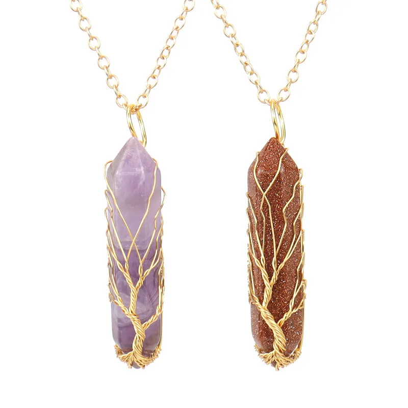 Handmade Wire Wrap Natural Crystal Hexagonal Column Tree Of Life Fortune Tree Hanging Necklace Healthy Rock Crystal Choker
Handmade Wire Wrap Natural Crystal Hexagonal Column Tree Of Life Fortune Tree Hanging Necklace Healthy Rock Crystal Choker