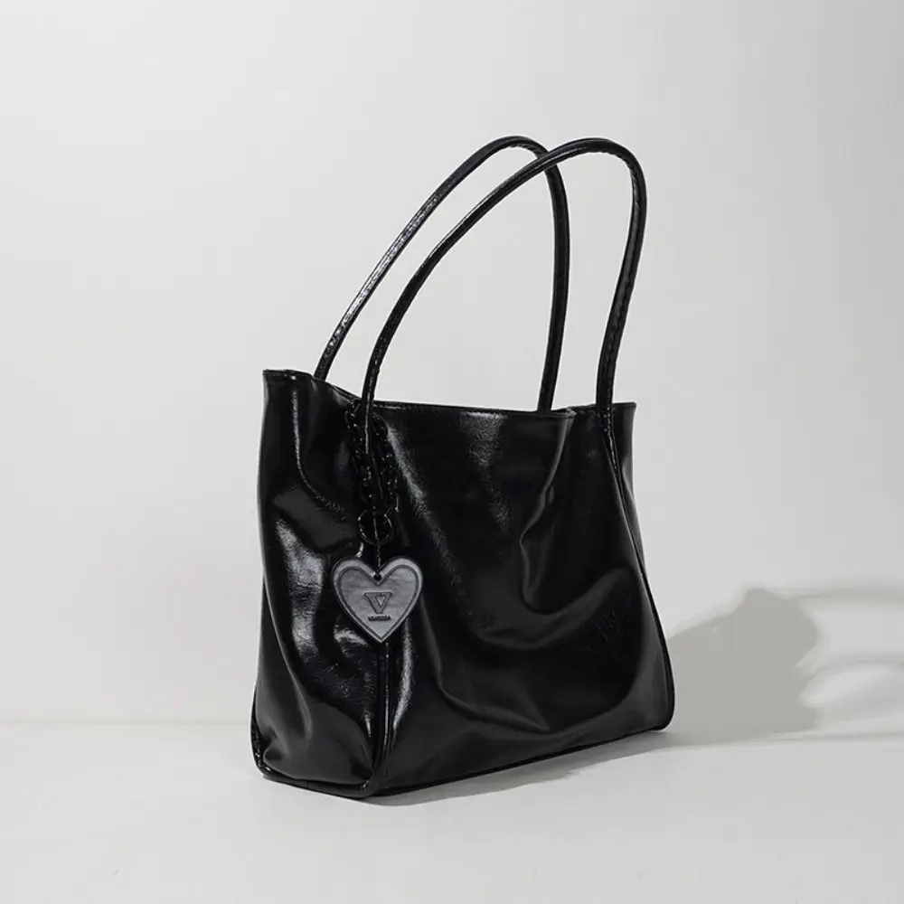 

Вместительные сумки-тоуты с узором в виде Купидона, новая женская сумка для поездок, простая однотонная сумка, сумка-тоут с кулоном в виде сердца