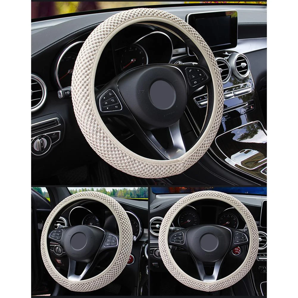 15IN/38CM Universal Car Steering Wheel Cover Cloth Cover Texture Steering Wheel DIY Auto Decoration Covers Accessories
15IN/38CM Universal Car Steering Wheel Cover Cloth Cover Texture Steering Wheel DIY Auto Decoration Covers Accessories