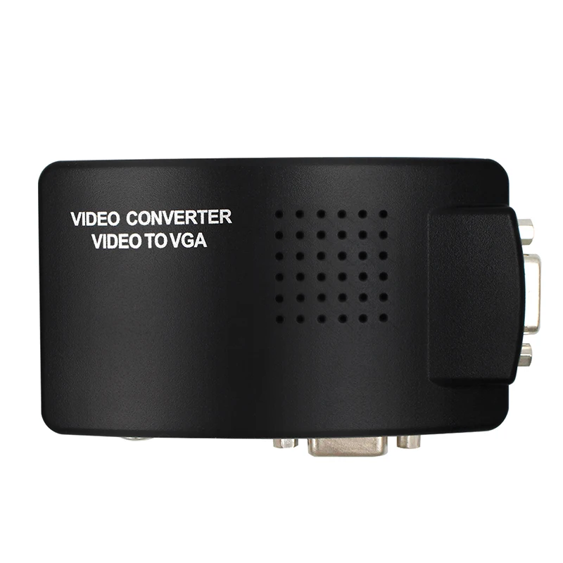 S-video composite RCA AV to VGA converter with DC power supply for TV PC converter(VGA cable is not included) | Безопасность и