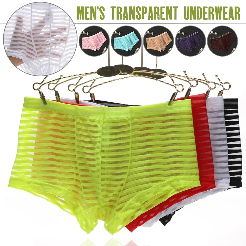 Mens Sexy Mesh Boxer Briefs Seamless Elastic Transparent Sheer Ultra-Thin Underwear Shorts Trunks Underpants
Mens Sexy Mesh Boxer Briefs Seamless Elastic Transparent Sheer Ultra-Thin Underwear Shorts Trunks Underpants
