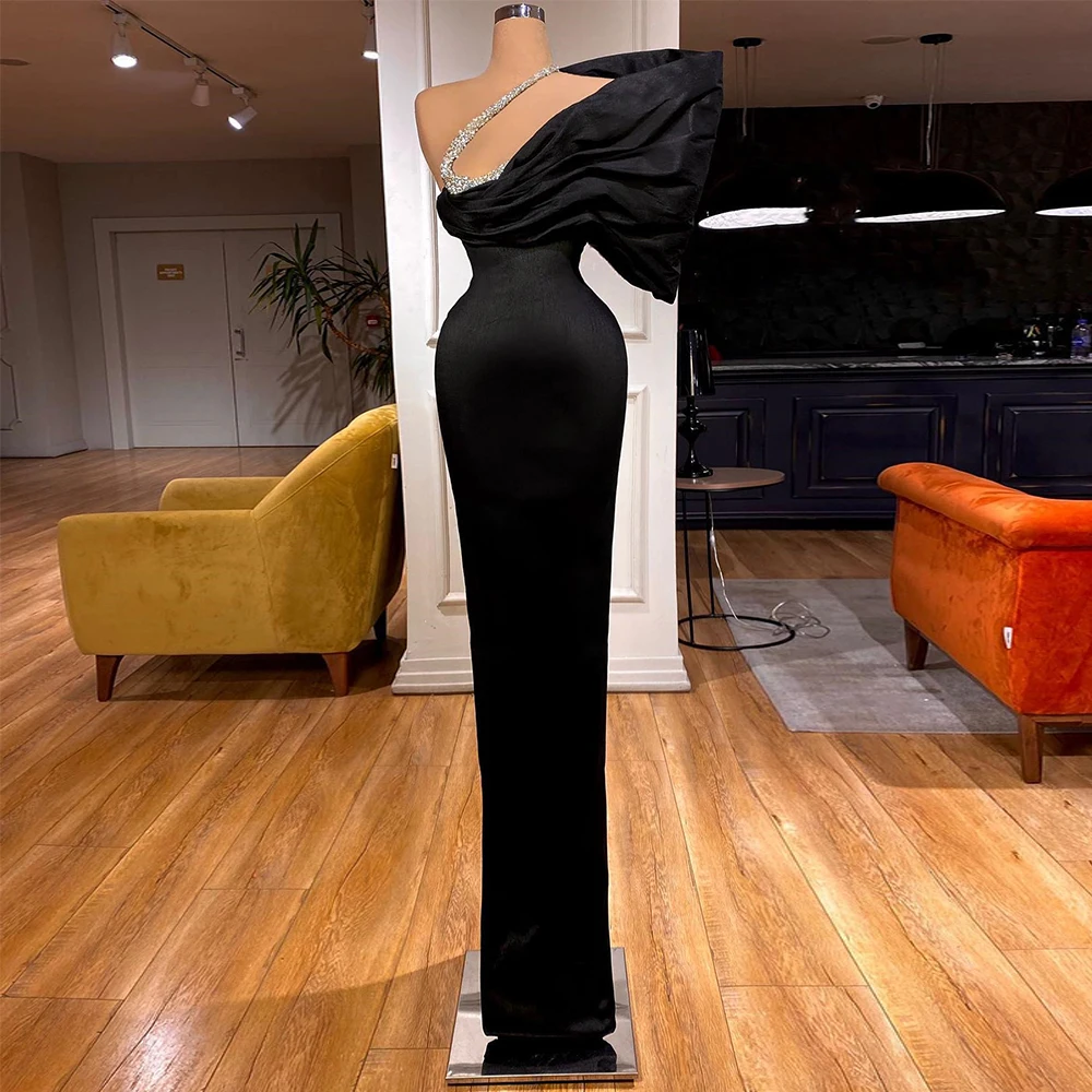 Prom Dress Beading One Shoulder Pleat Mermaid Evening Dress for Women Sleeveless Floor Length Modern Formal Evening Gown
Prom Dress Beading One Shoulder Pleat Mermaid Evening Dress for Women Sleeveless Floor Length Modern Formal Evening Gown